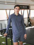 Graublaues Sport-Half-Zip