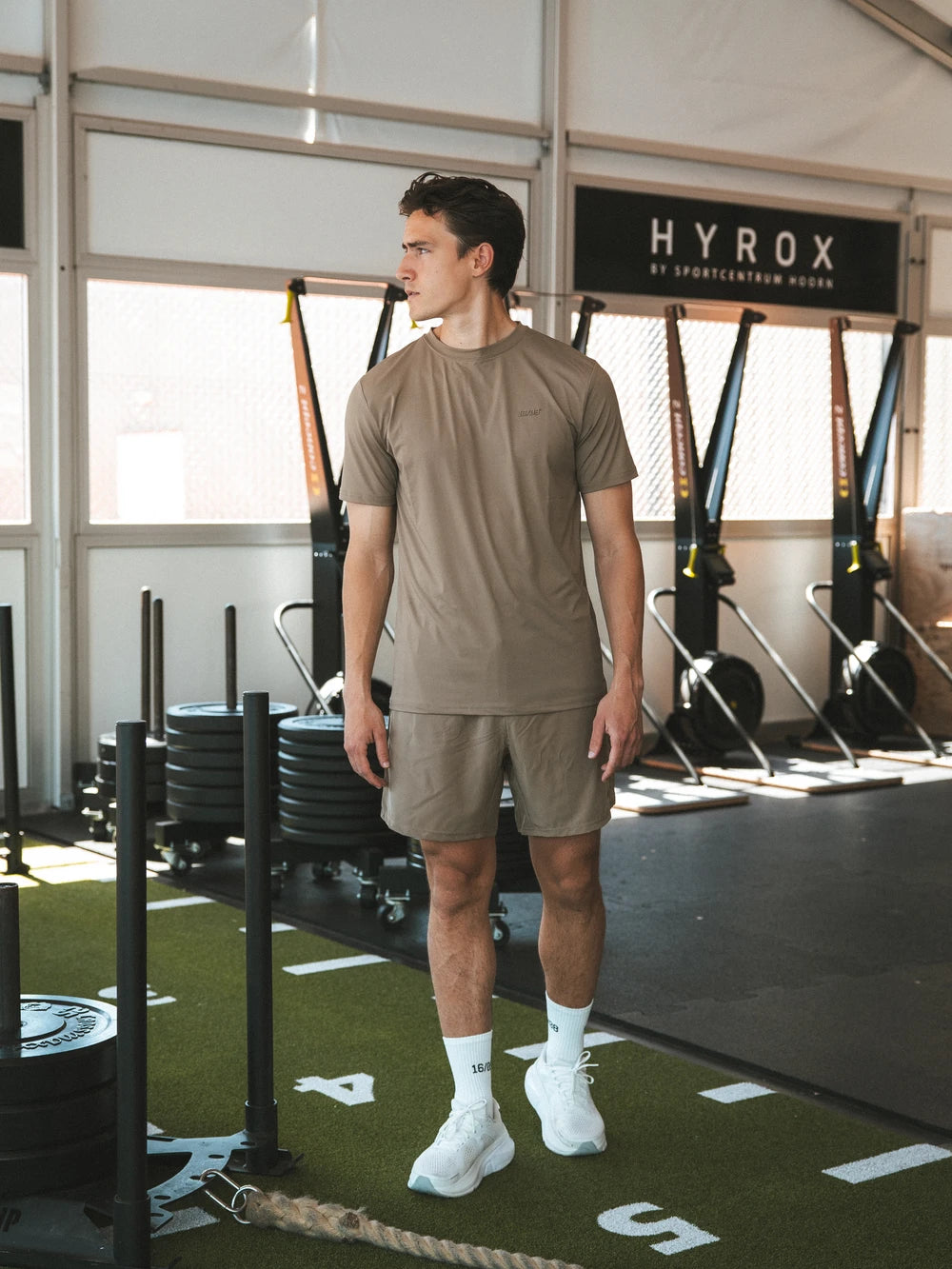 Brown Basic Sports T-shirt