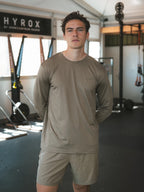 Braunes Sport-Langarmshirt