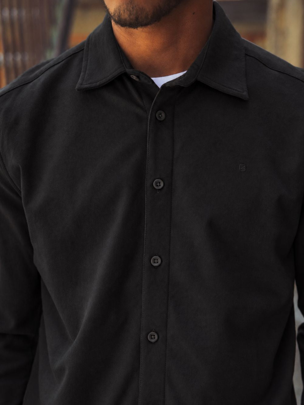 Black Structured Shirt