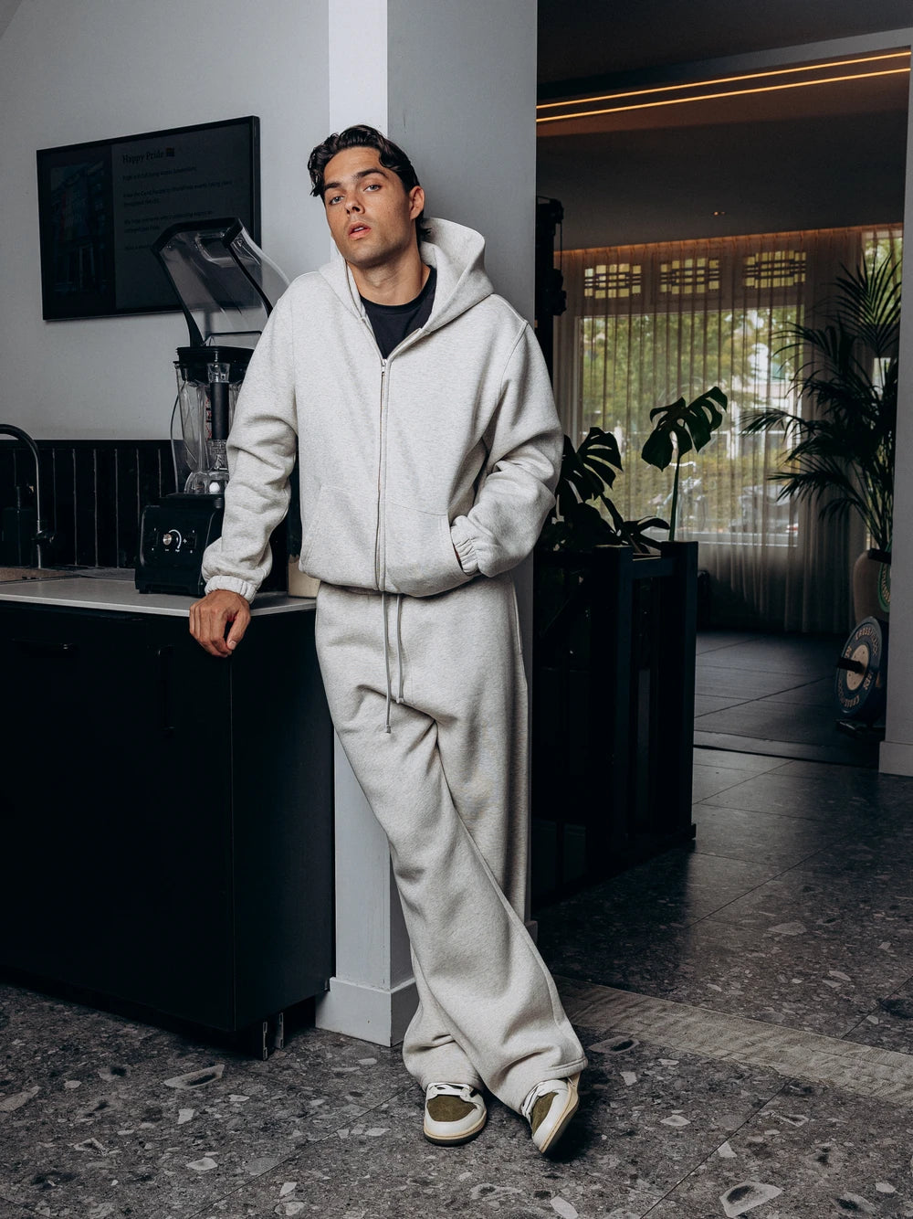 TB Light Grey Oversized Jogging Pants
