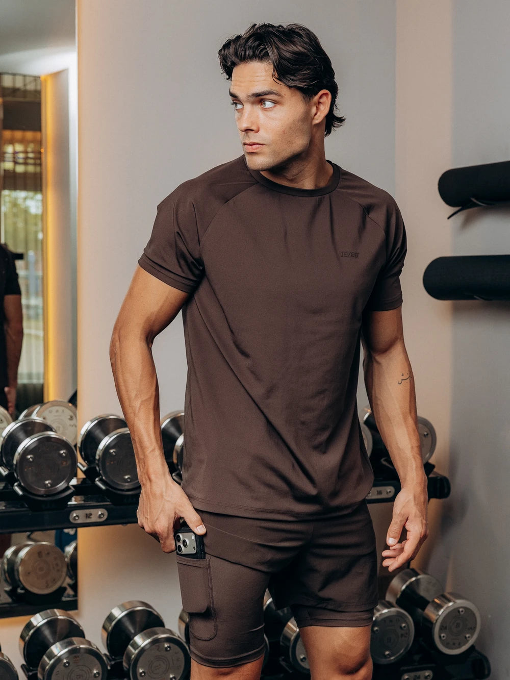 TB Dark Brown 2-in-1 Performance Short