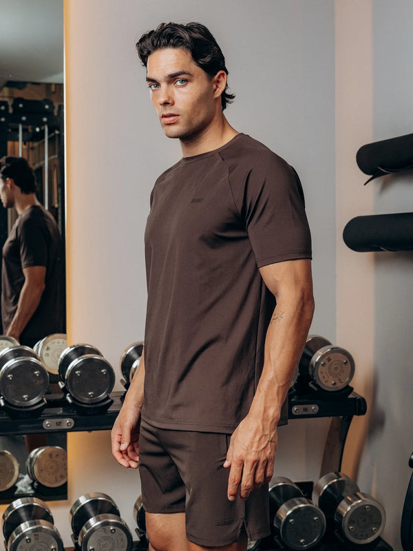 TB Dark Brown Performance T-shirt
