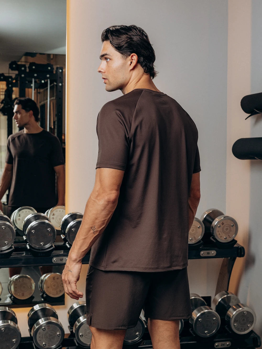 TB Dark Brown Performance T-shirt