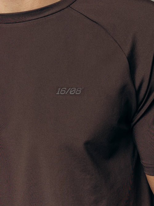TB PERFORMANCE T-SHIRT IN DUNKELBRAUN
