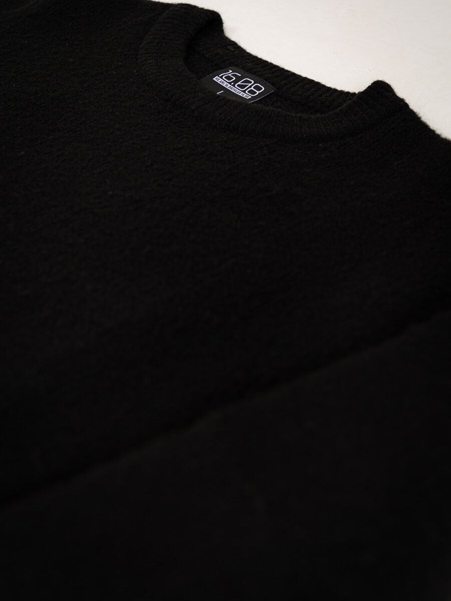 Black Texture Sweater 1608 WEAR