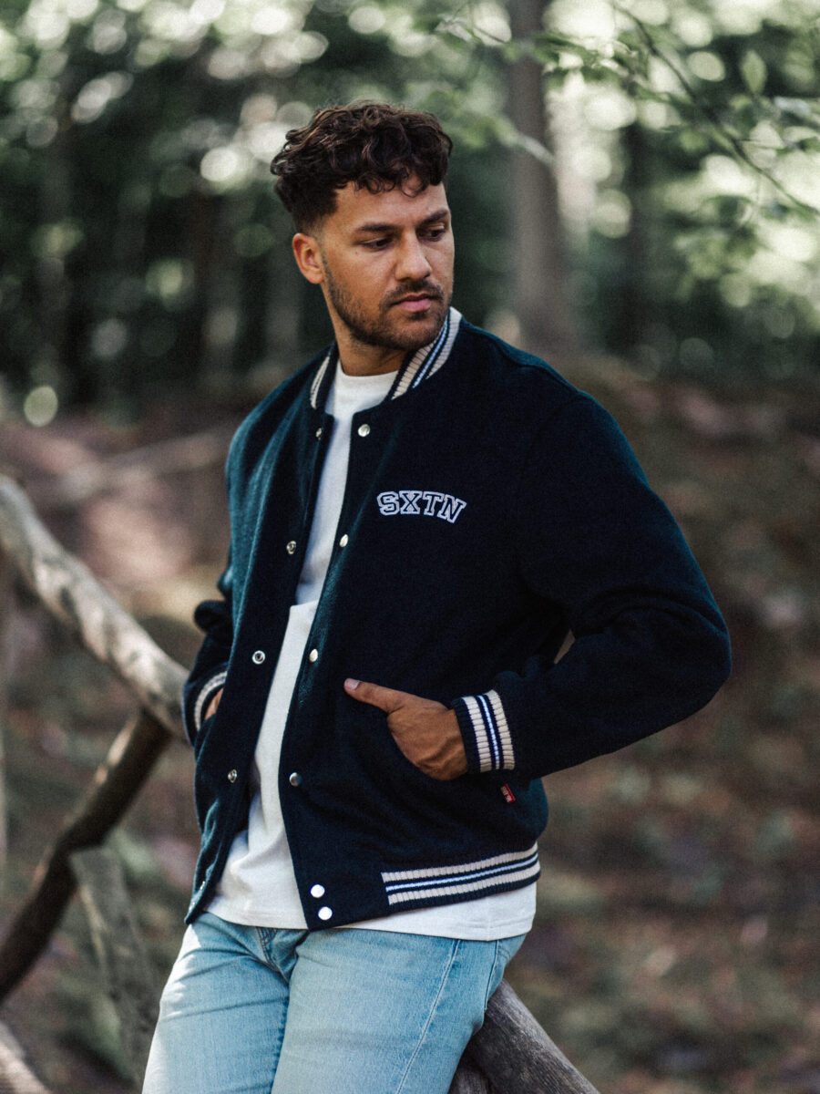 Navy Baseball Jacket 1608 WEAR