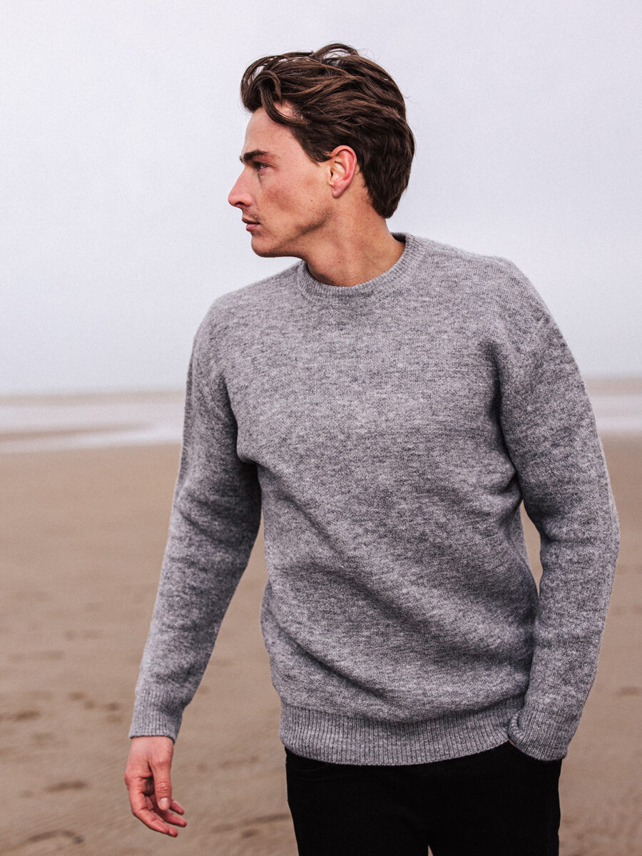 Grey Texture Sweater 1608 WEAR