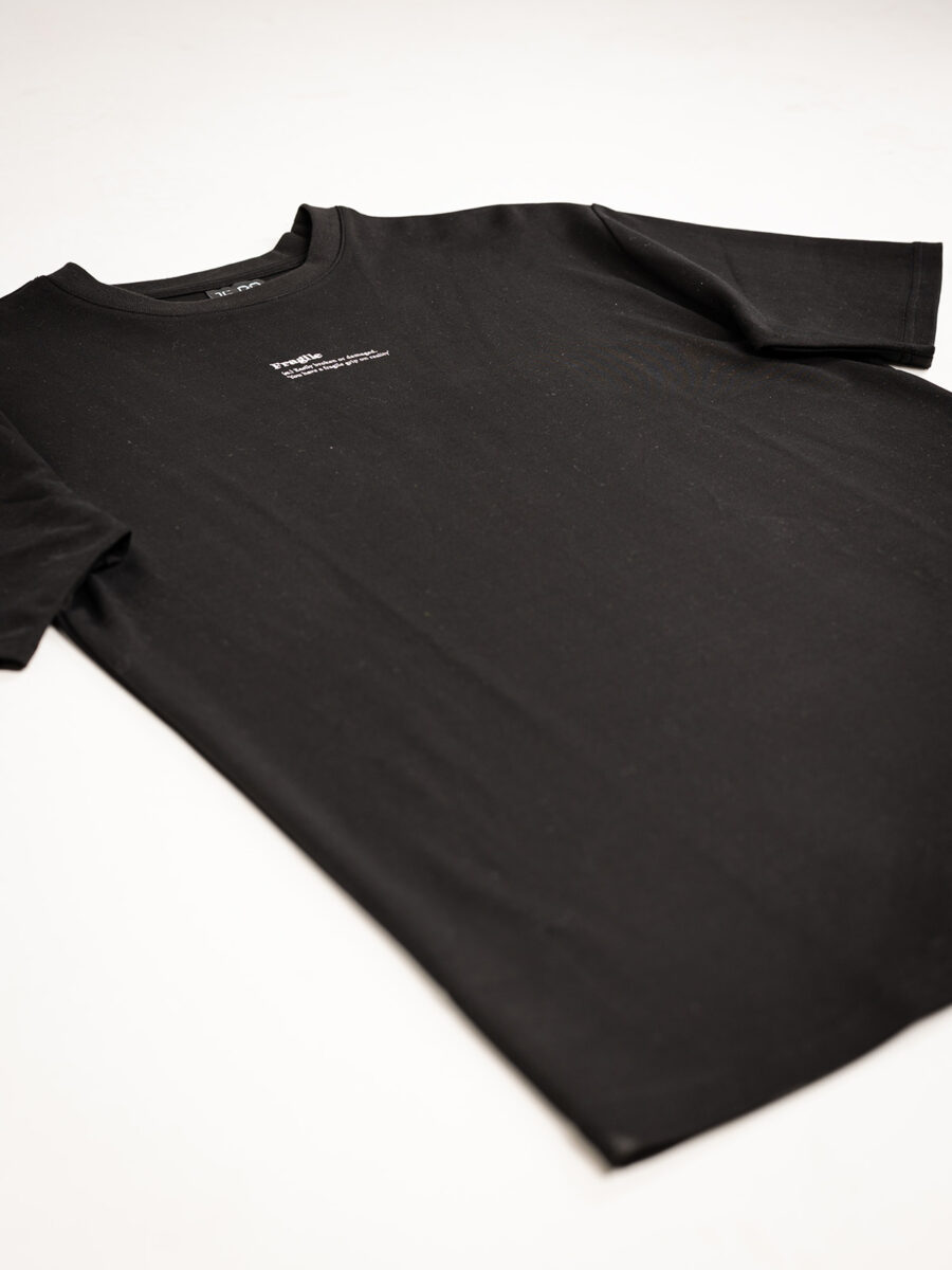 Black Fragile Oversized T-shirt 1608 WEAR