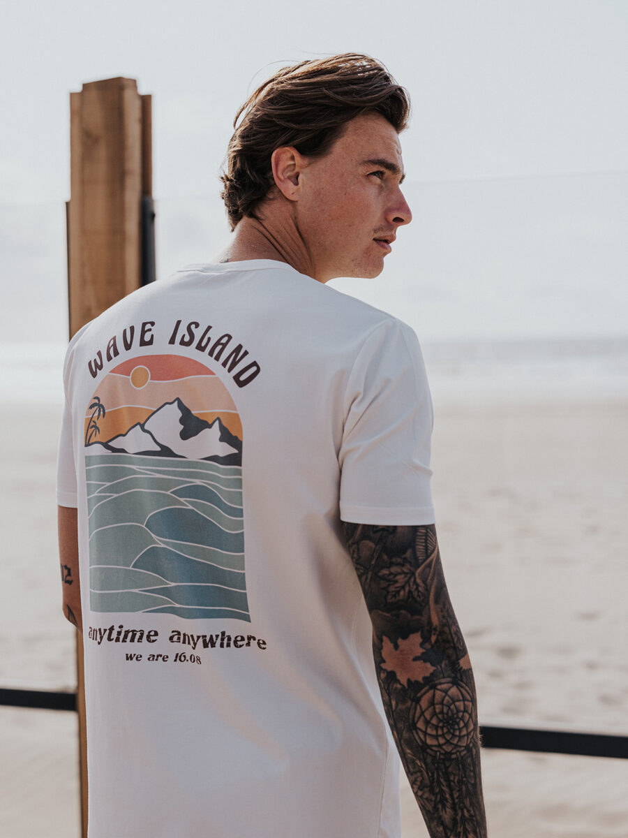 Offwhite Wave Island T-shirt 1608 WEAR
