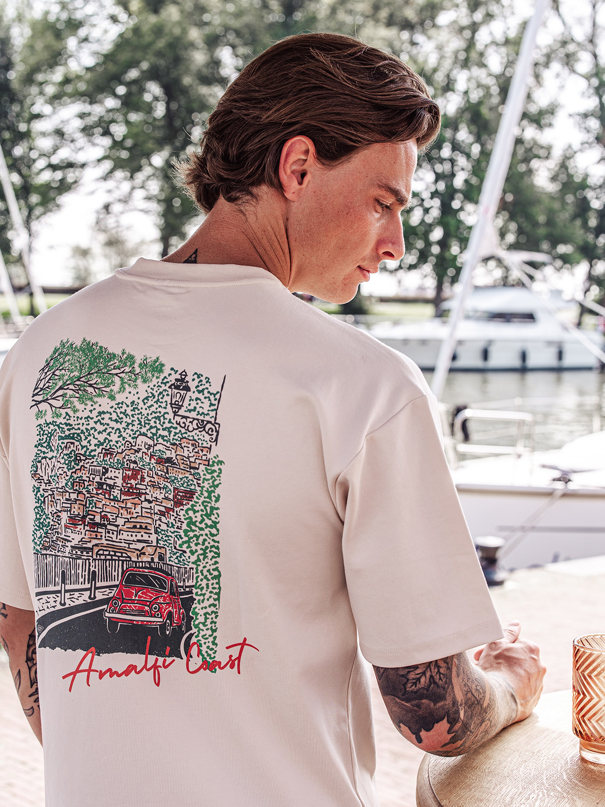 Amalfi Creme Oversized T-shirt 1608 WEAR
