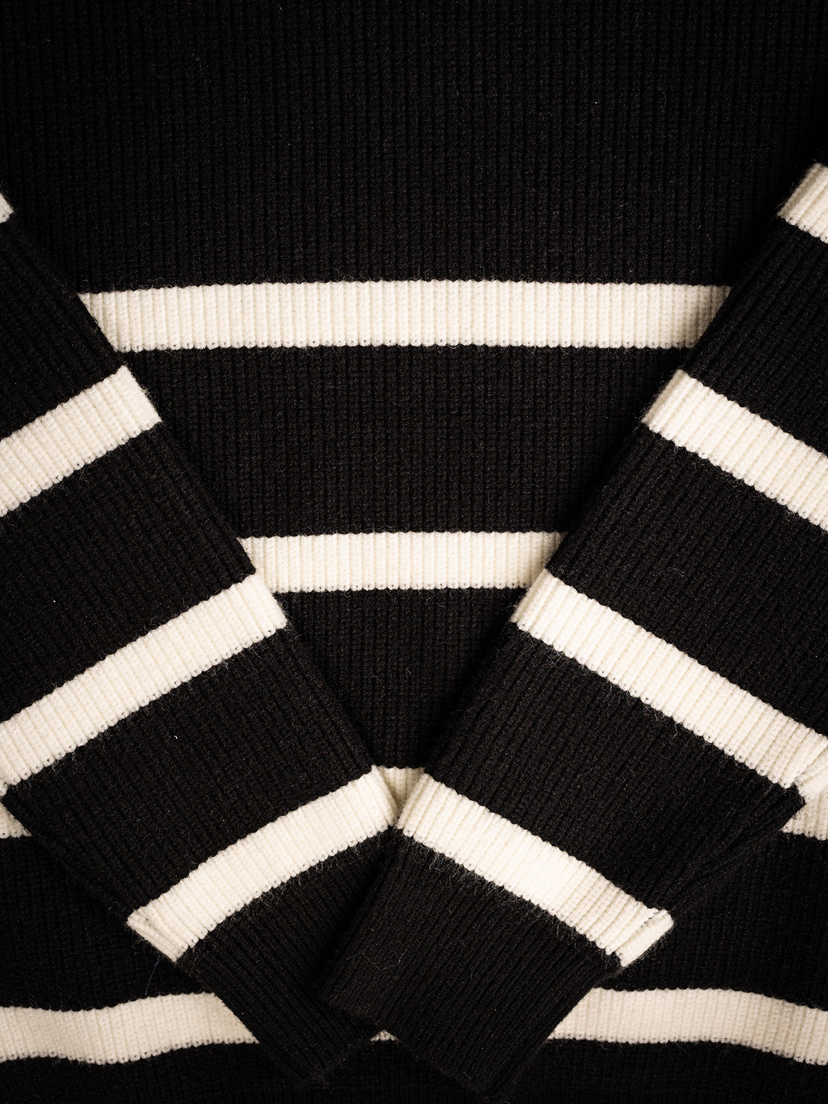 Black Stripe Oversized Sweater 1608 WEAR