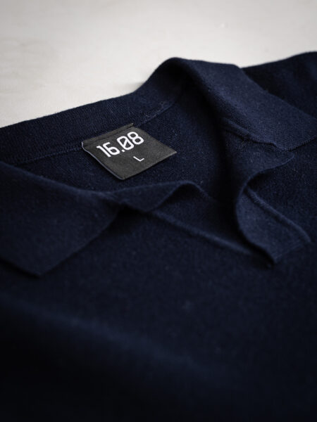 Navy Knitted Polo
