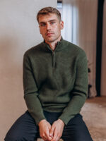 Green Knit Zipper
