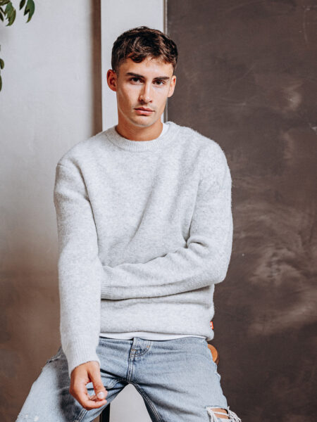 Texture Light Grey Sweater 2.0