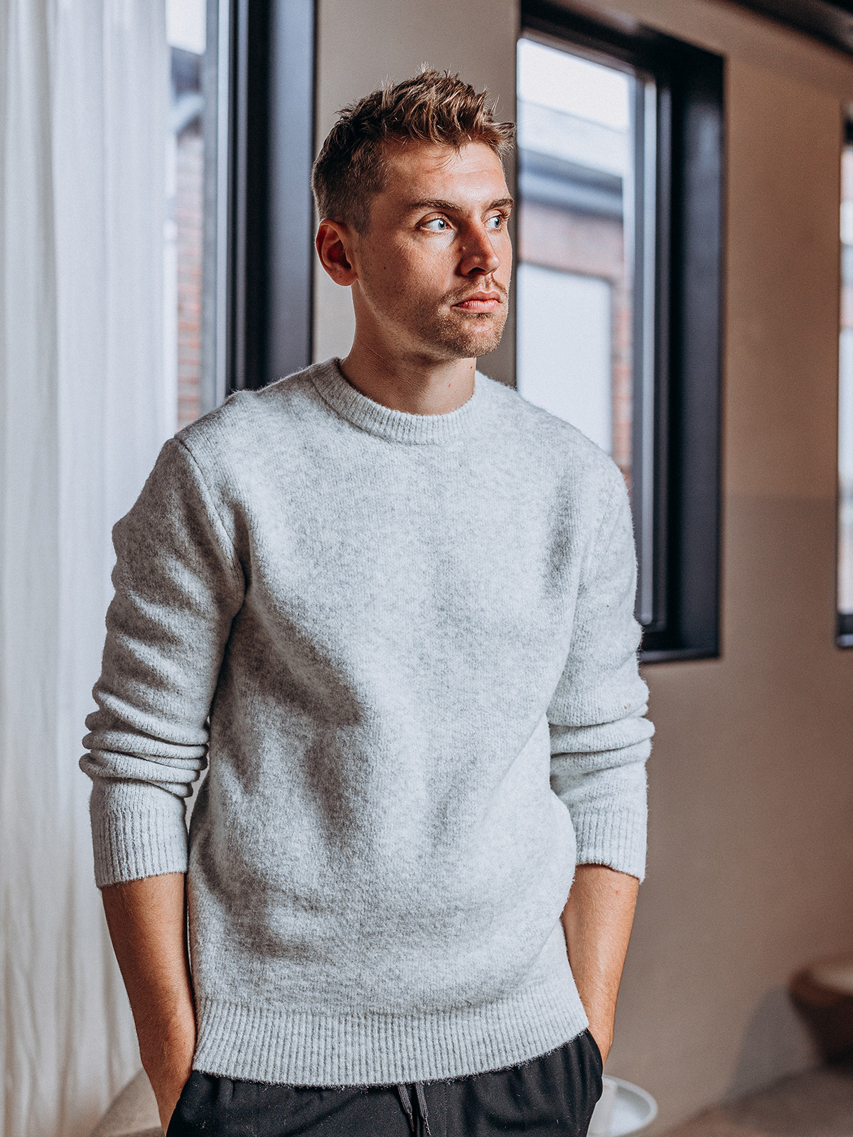 Texture Light Grey Sweater 2.0 1608 WEAR