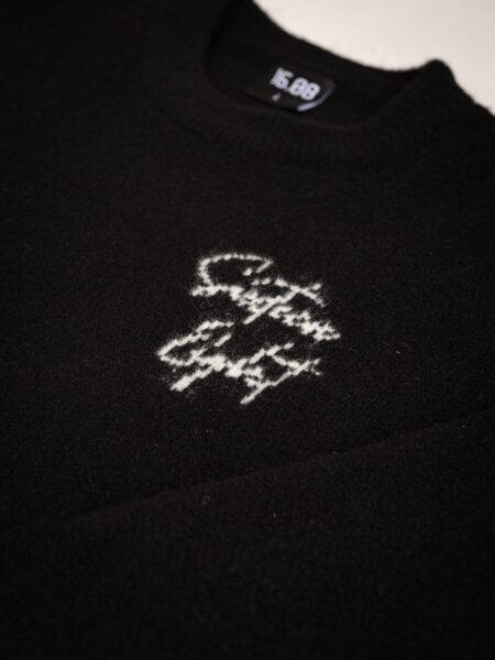 Black Knitted Signature Sweater