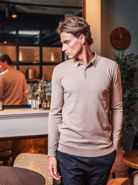 Brown Business Polo