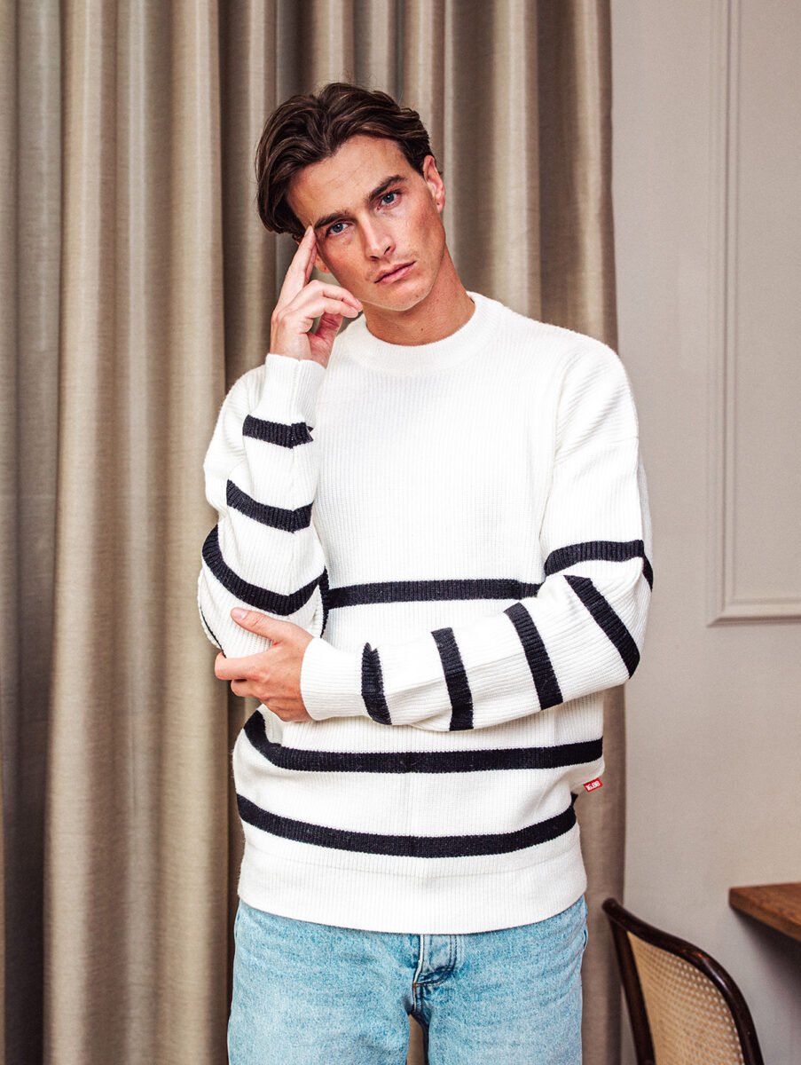 Stripe Oversized Sweater 1608 WEAR
