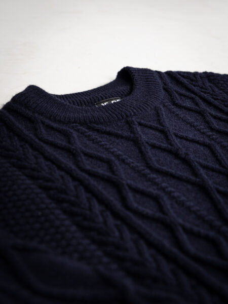 Navy Kabel Sweater