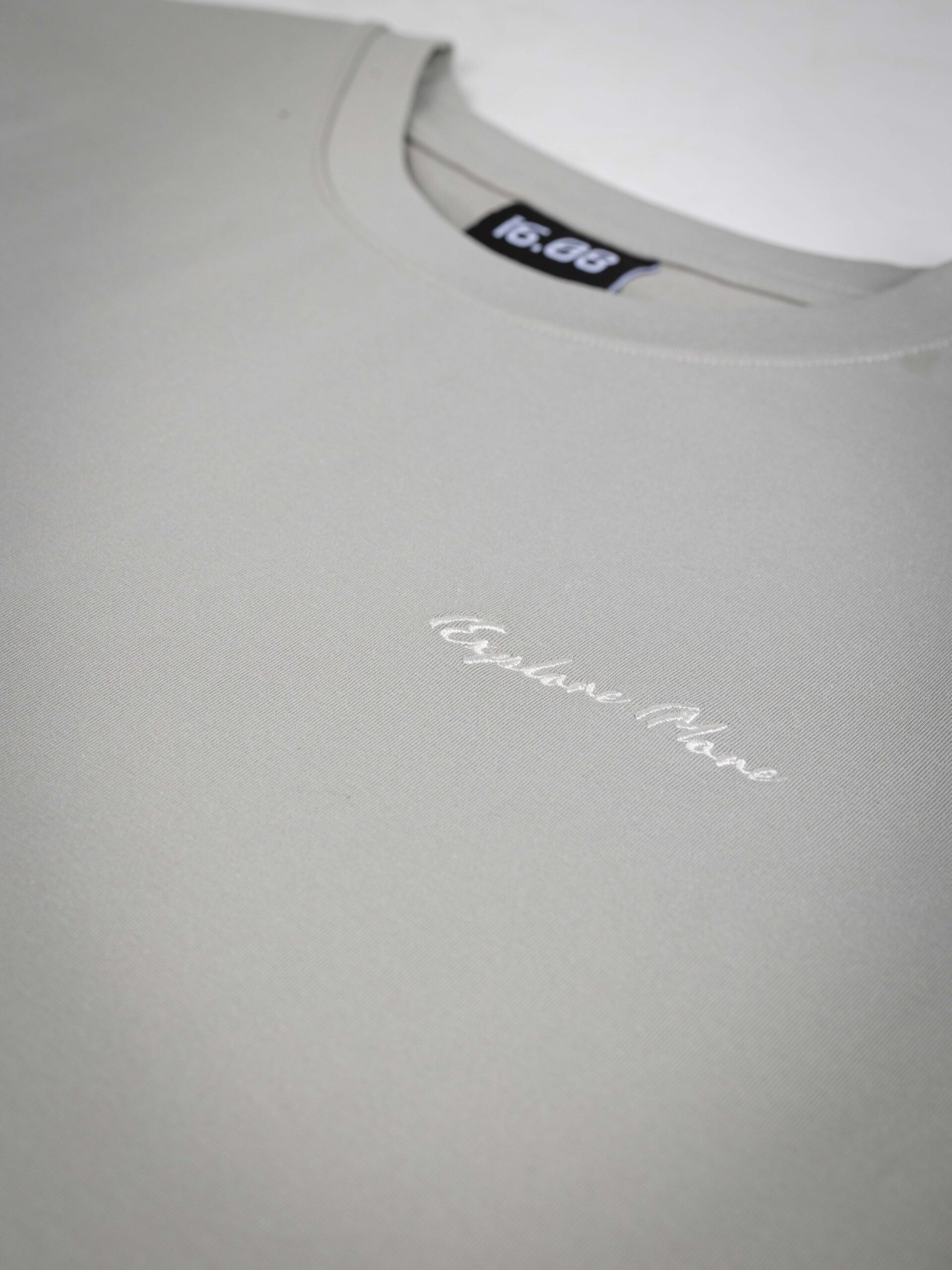 Grey Print Slim T-shirt 1608 WEAR