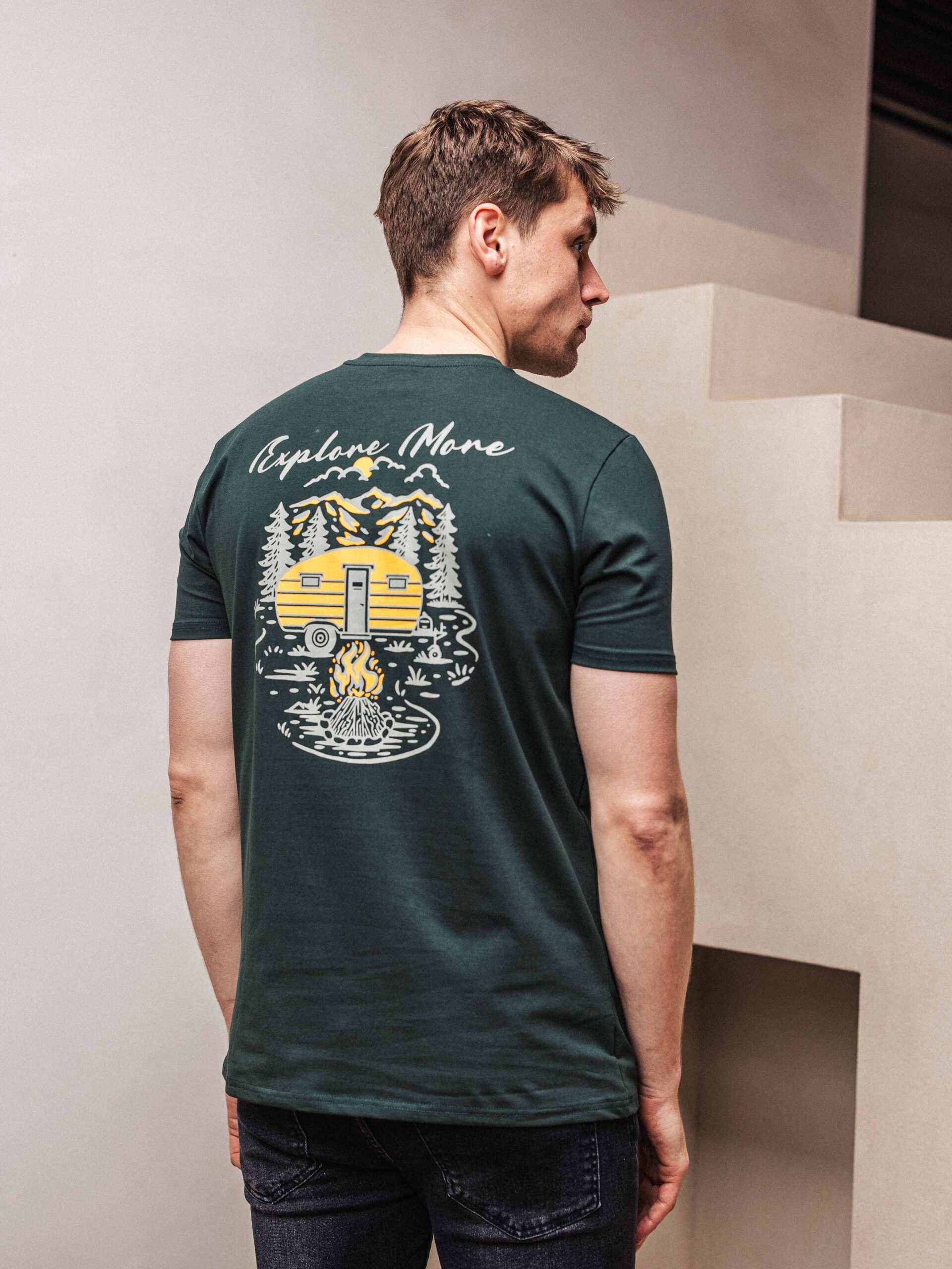 Grünes Print-T-Shirt 1608 WEAR