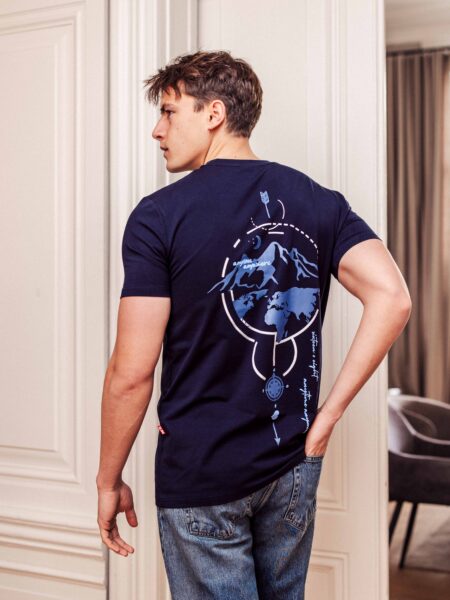 Navy Global-T-Shirt