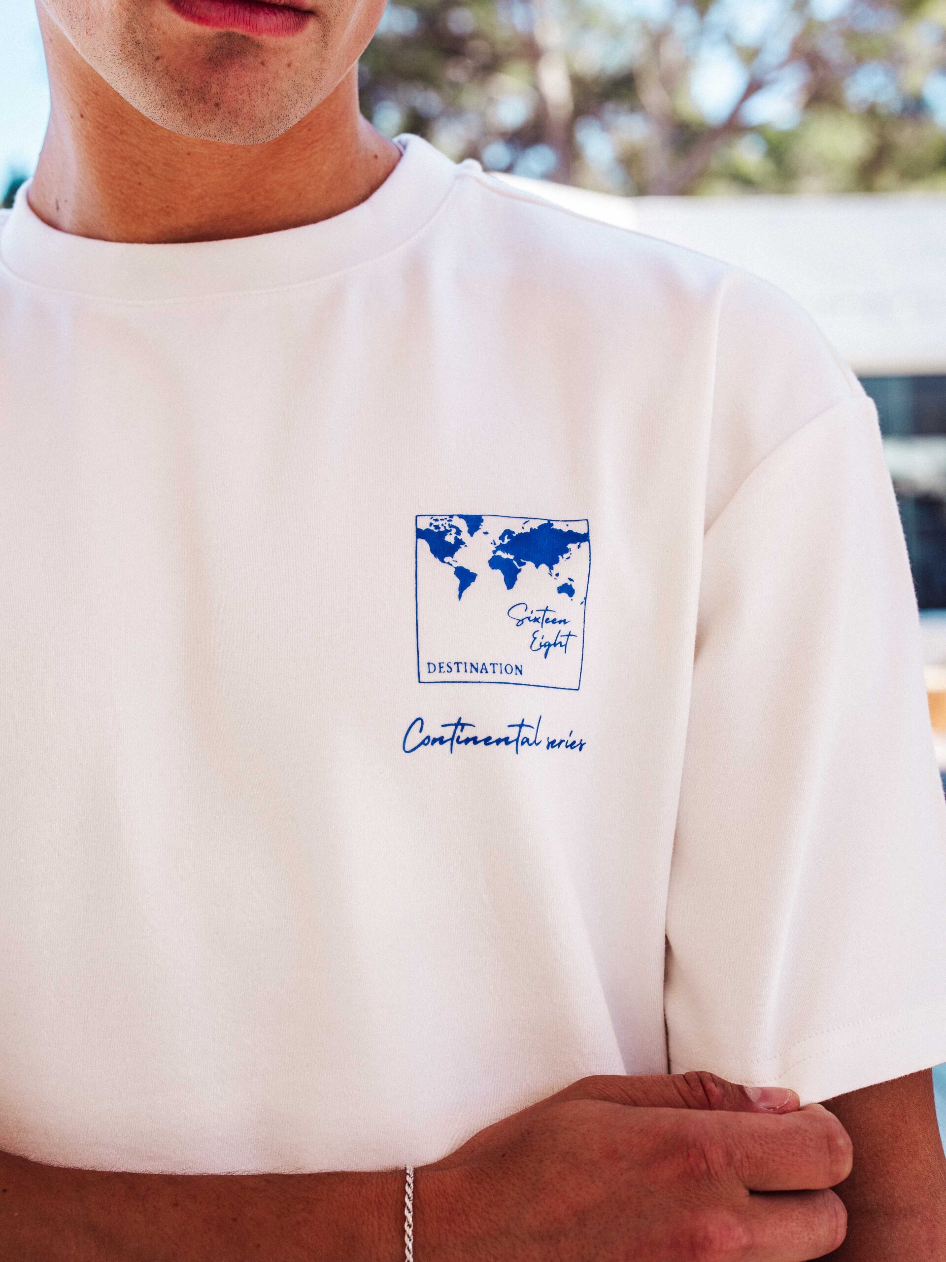 White T-shirt Oversized Global 1608 WEAR