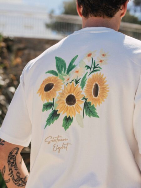 White Sunflower Oversized T-shirt