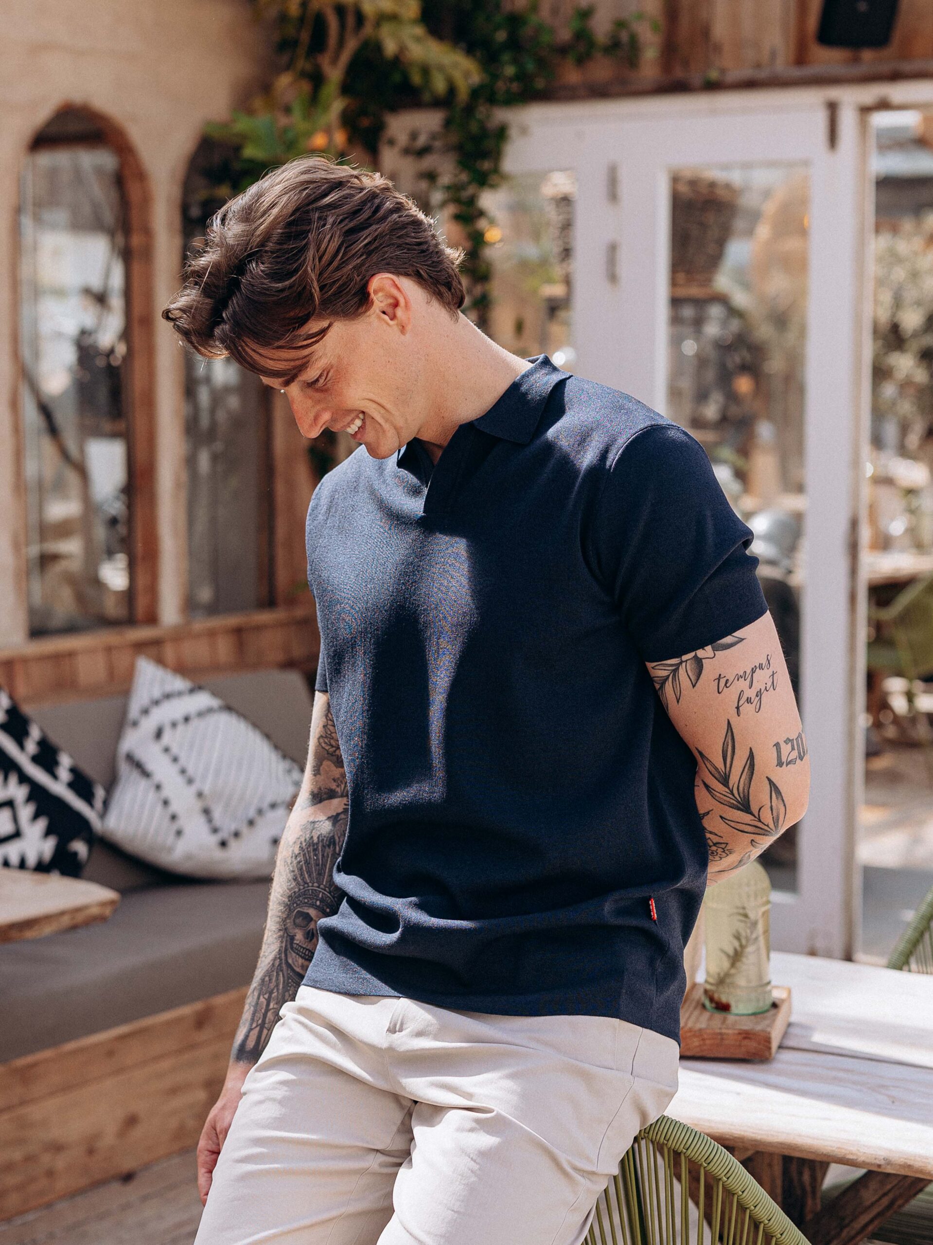 Knit Navy Polo 1608 WEAR