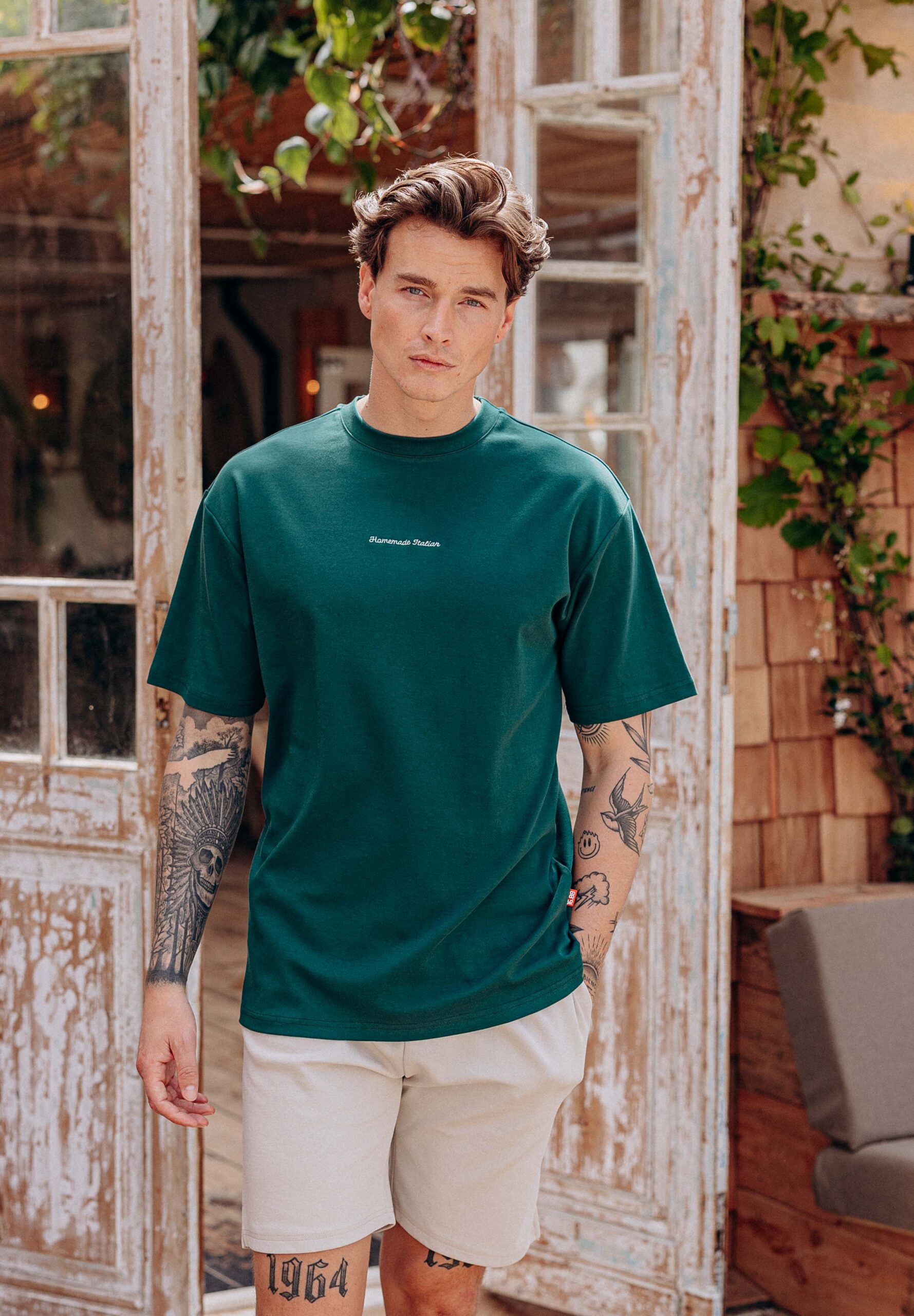 Homemade Italian Green Oversized T-shirt 1608 WEAR