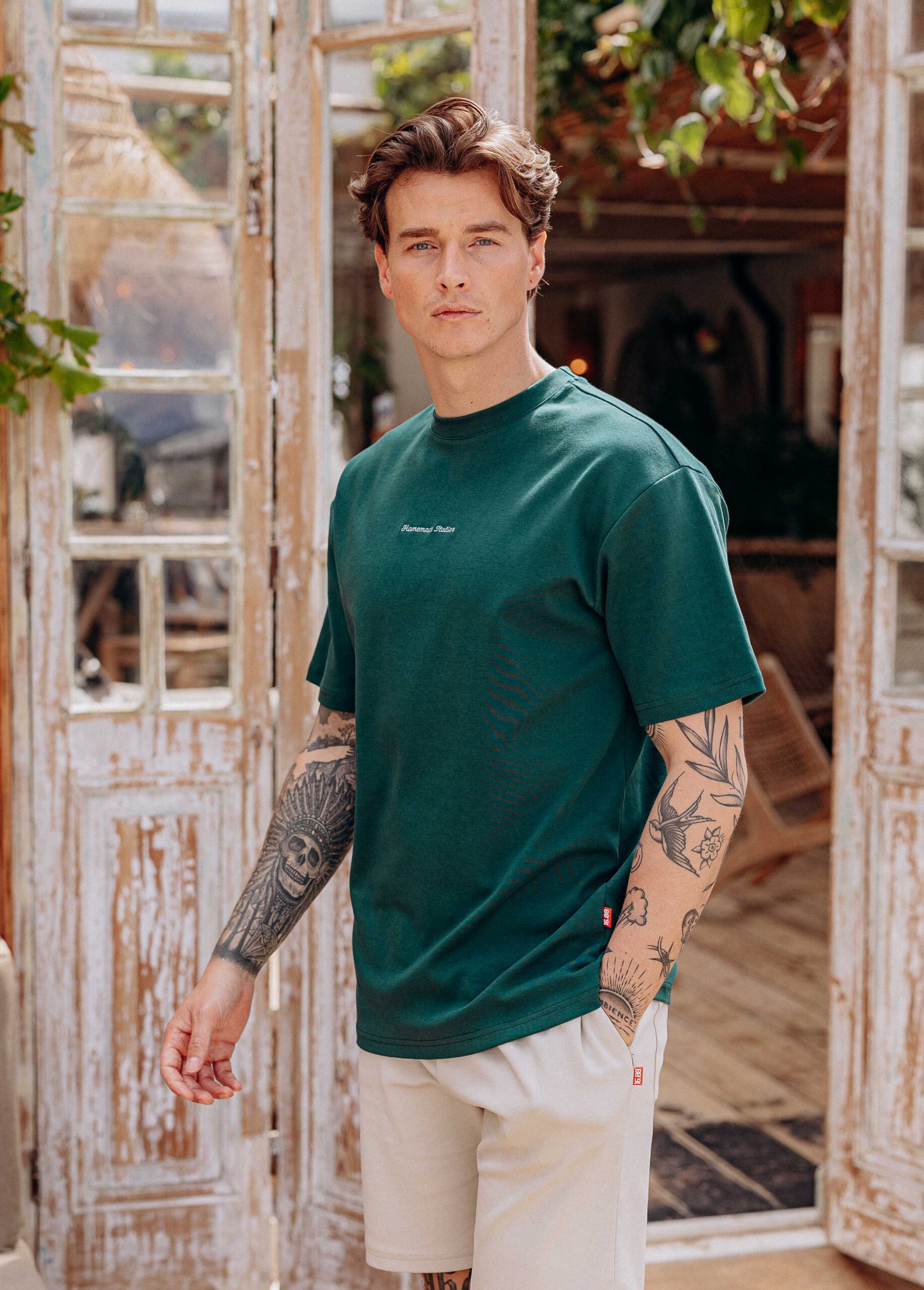 Homemade Italian Green Oversized T-shirt 1608 WEAR