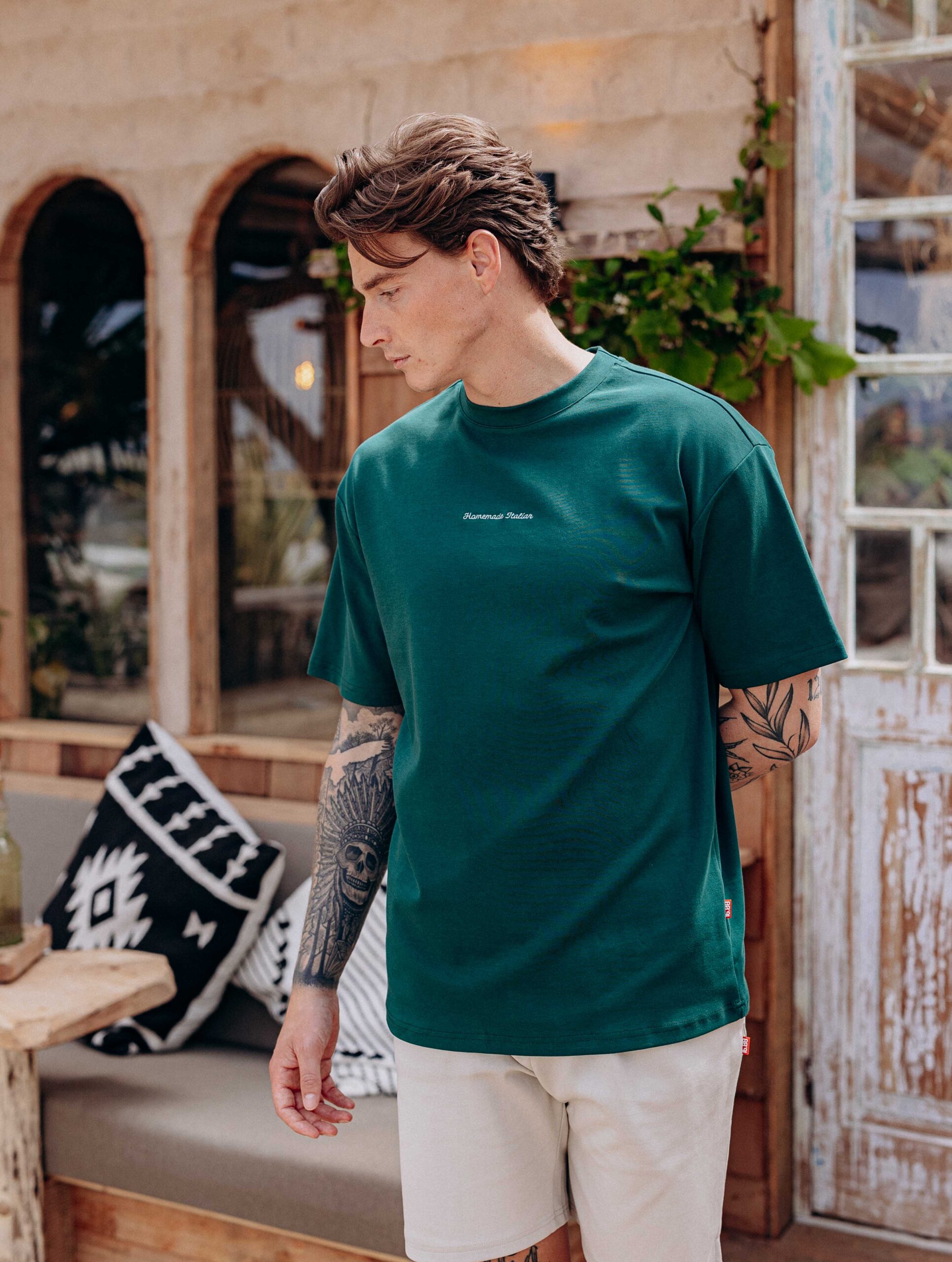 Homemade Italian Green Oversized T-shirt 1608 WEAR