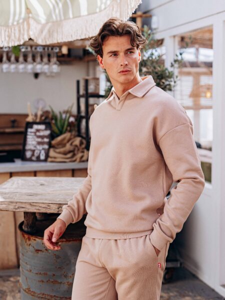 Brown Polo Sweater Set