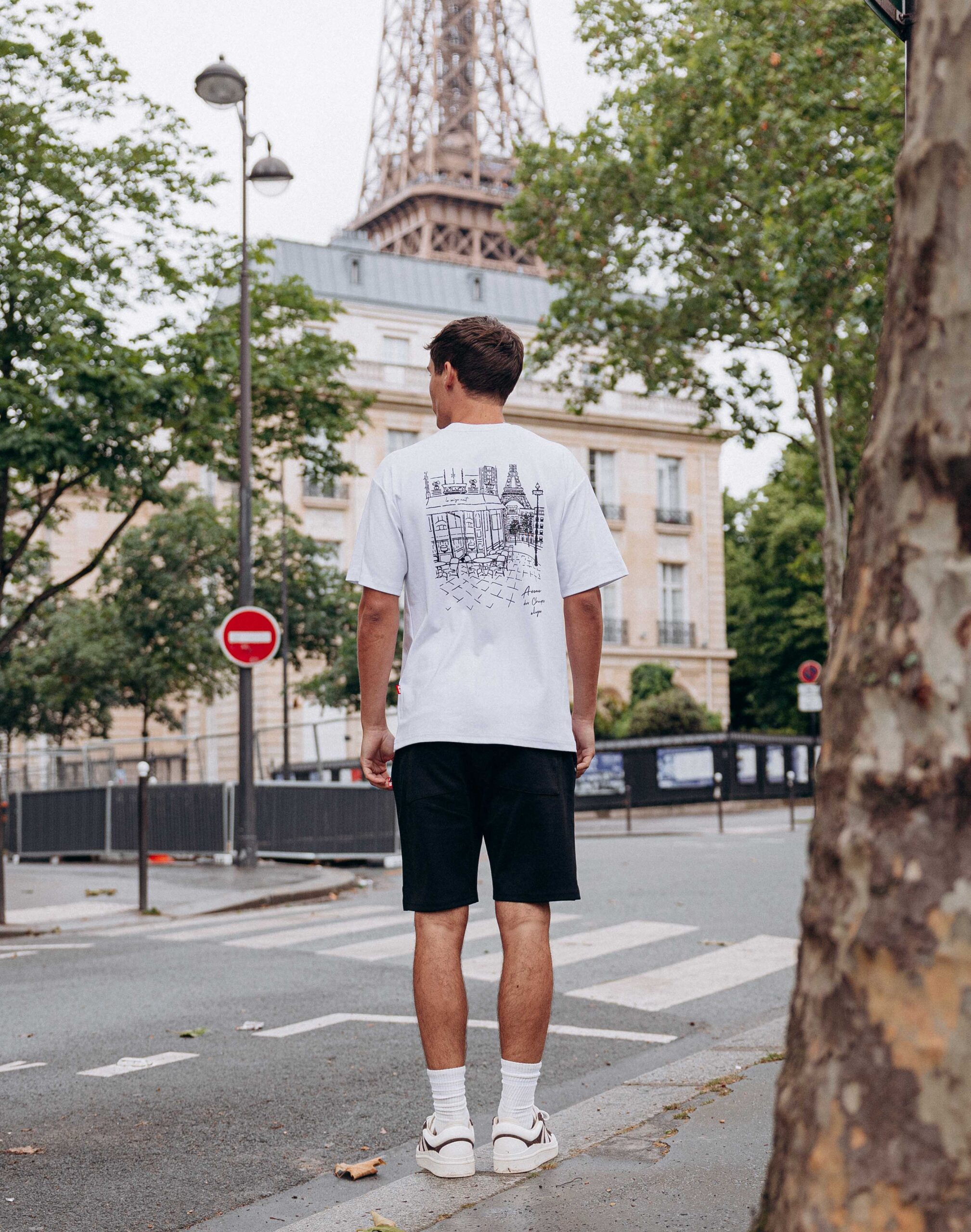 Eiffel Tower White Oversized T-shirt 1608 WEAR