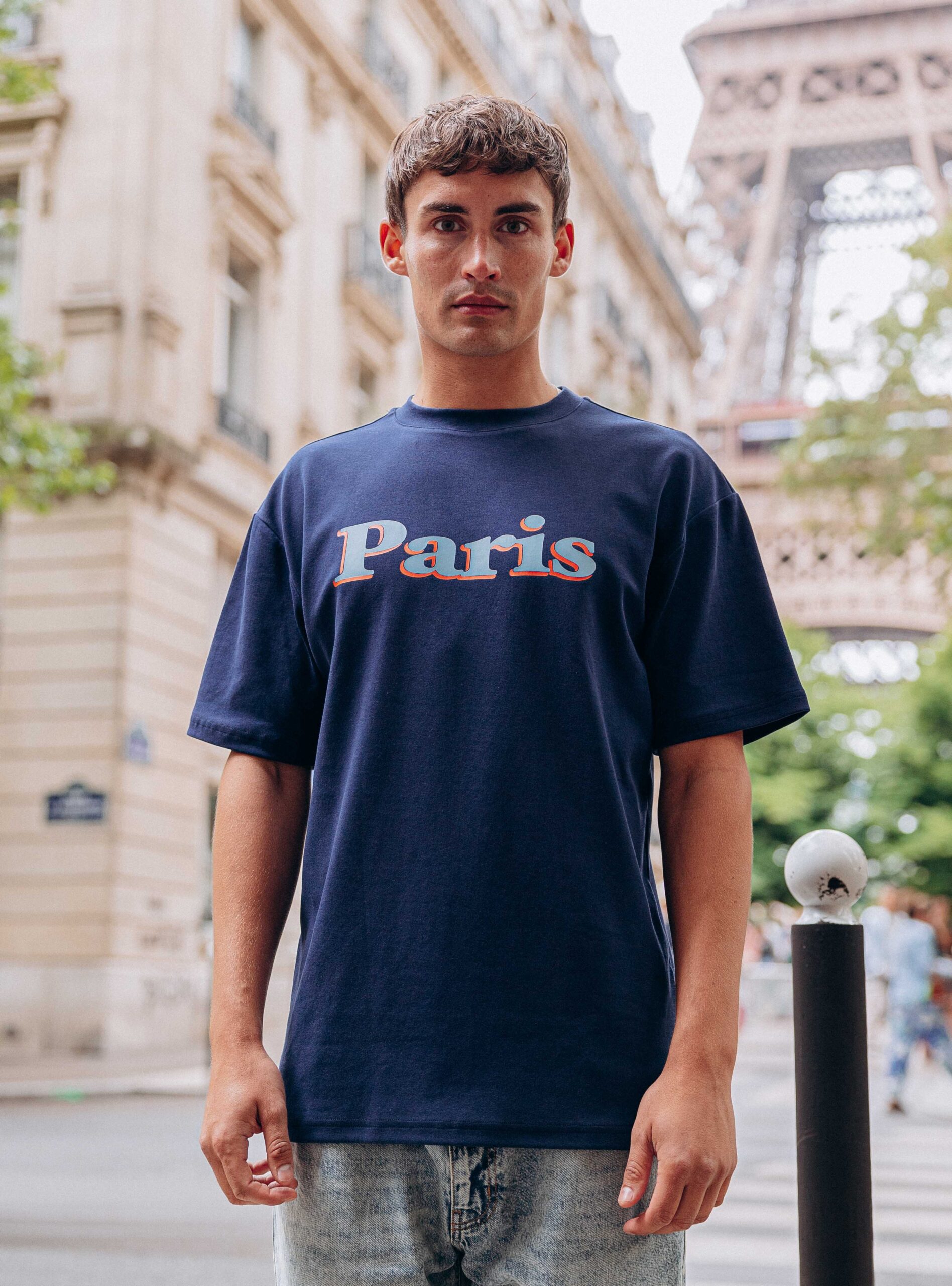 Paris Navy Oversized T-shirt 1608 WEAR