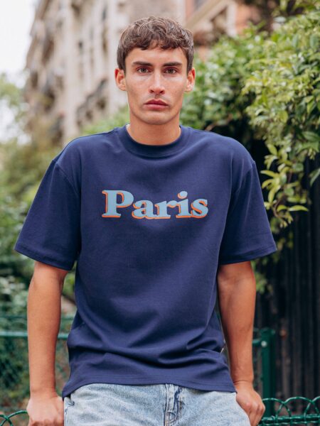 Paris Navy Oversized T-shirt