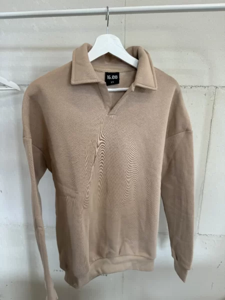 B-KEUZE Brown Polo Sweater