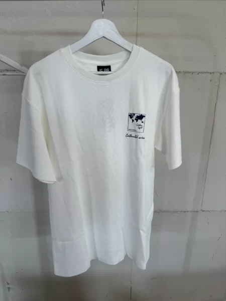 B-KEUZE White Oversized Global T-Shirt