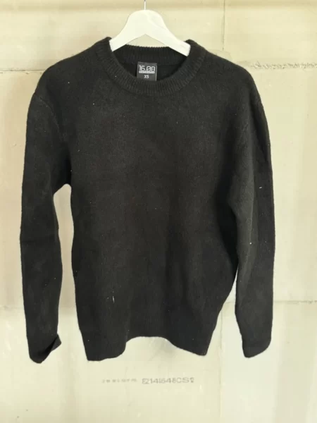 B-KEUZE Black Texture Sweater