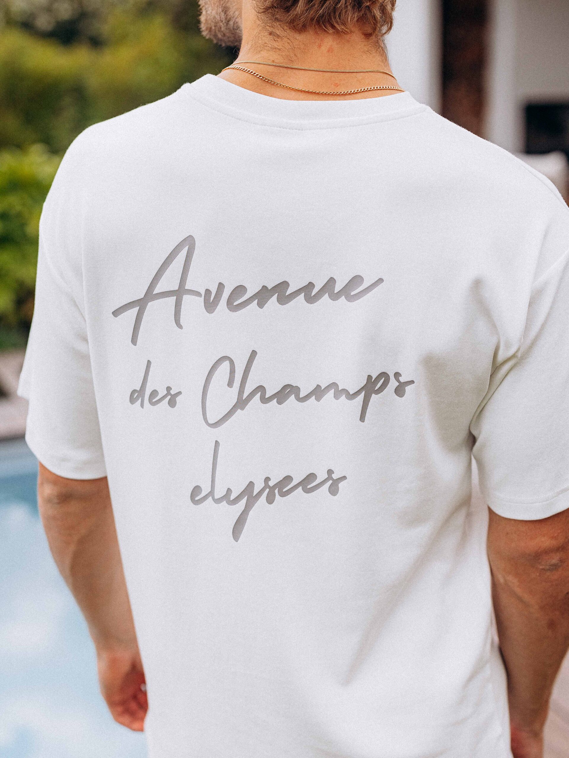 Des Champs White Oversized T-shirt 1608 WEAR