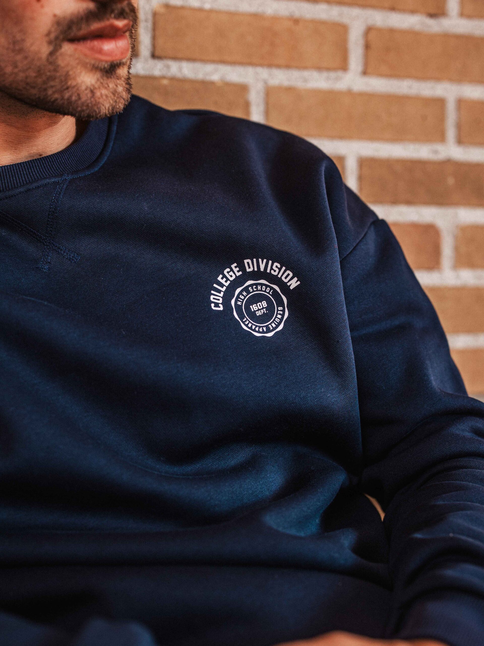 Navy College Sweater 1608 WEAR