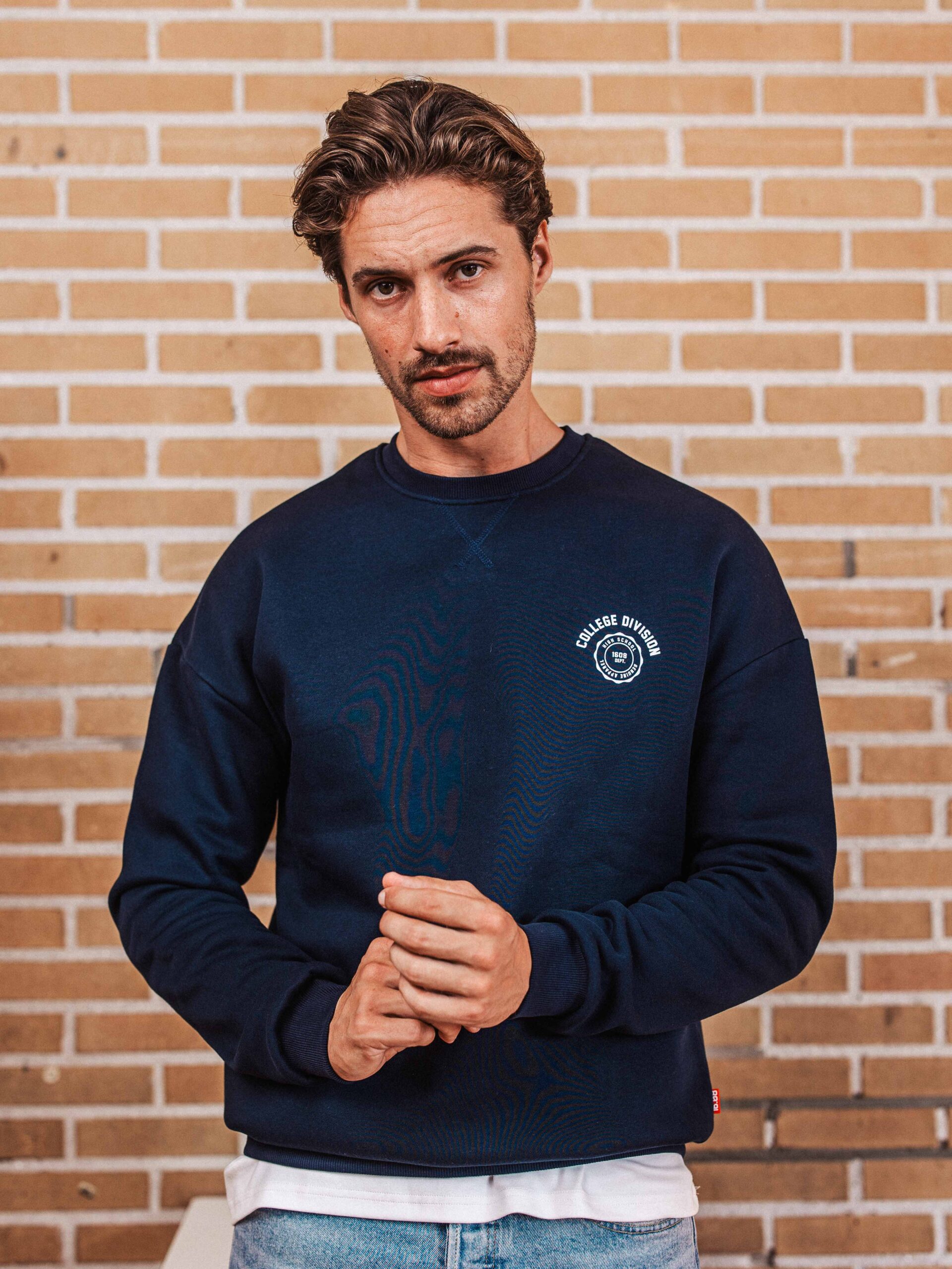 Navy College Sweater 1608 WEAR