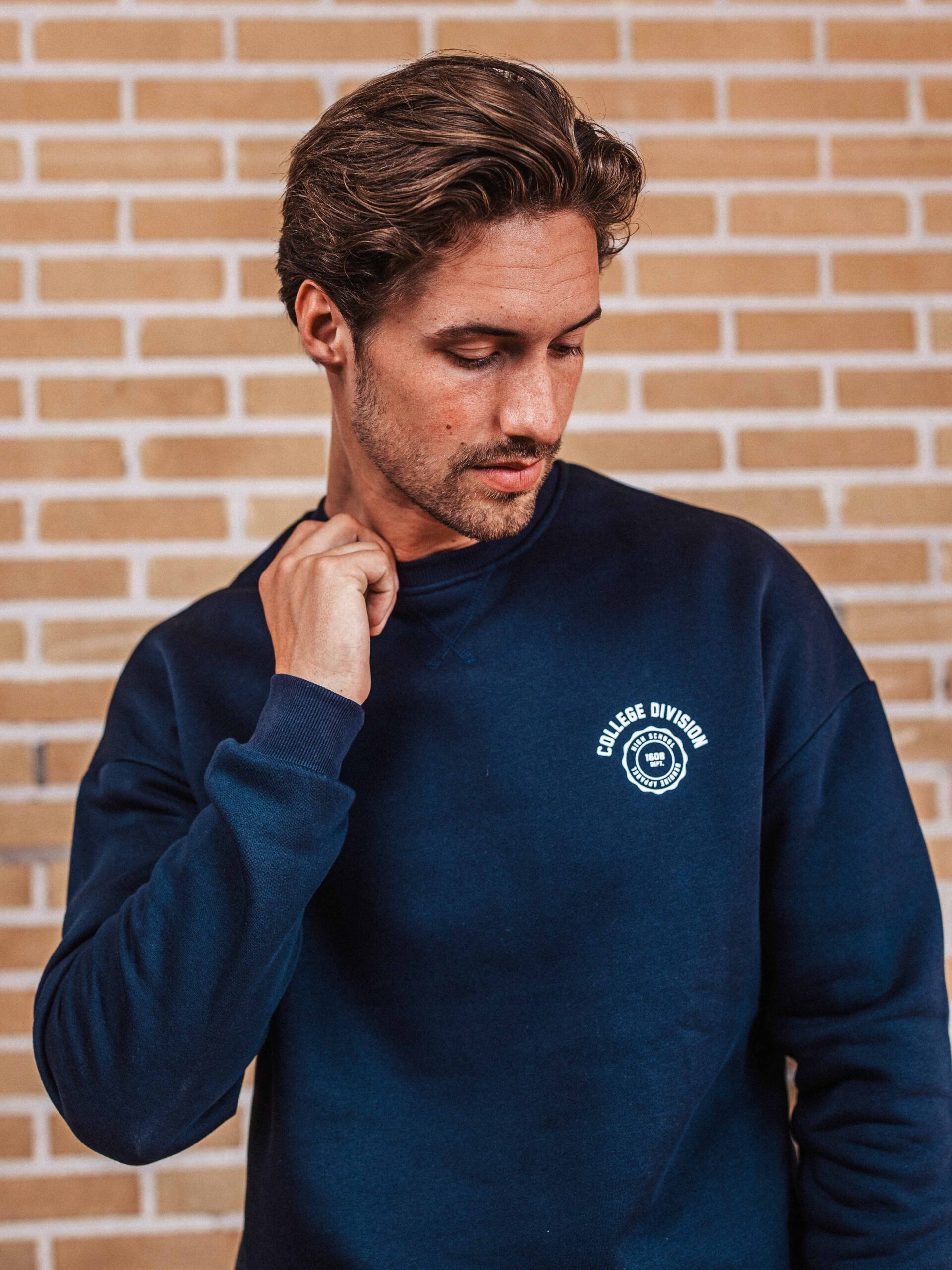 Navy College Sweater 1608 WEAR