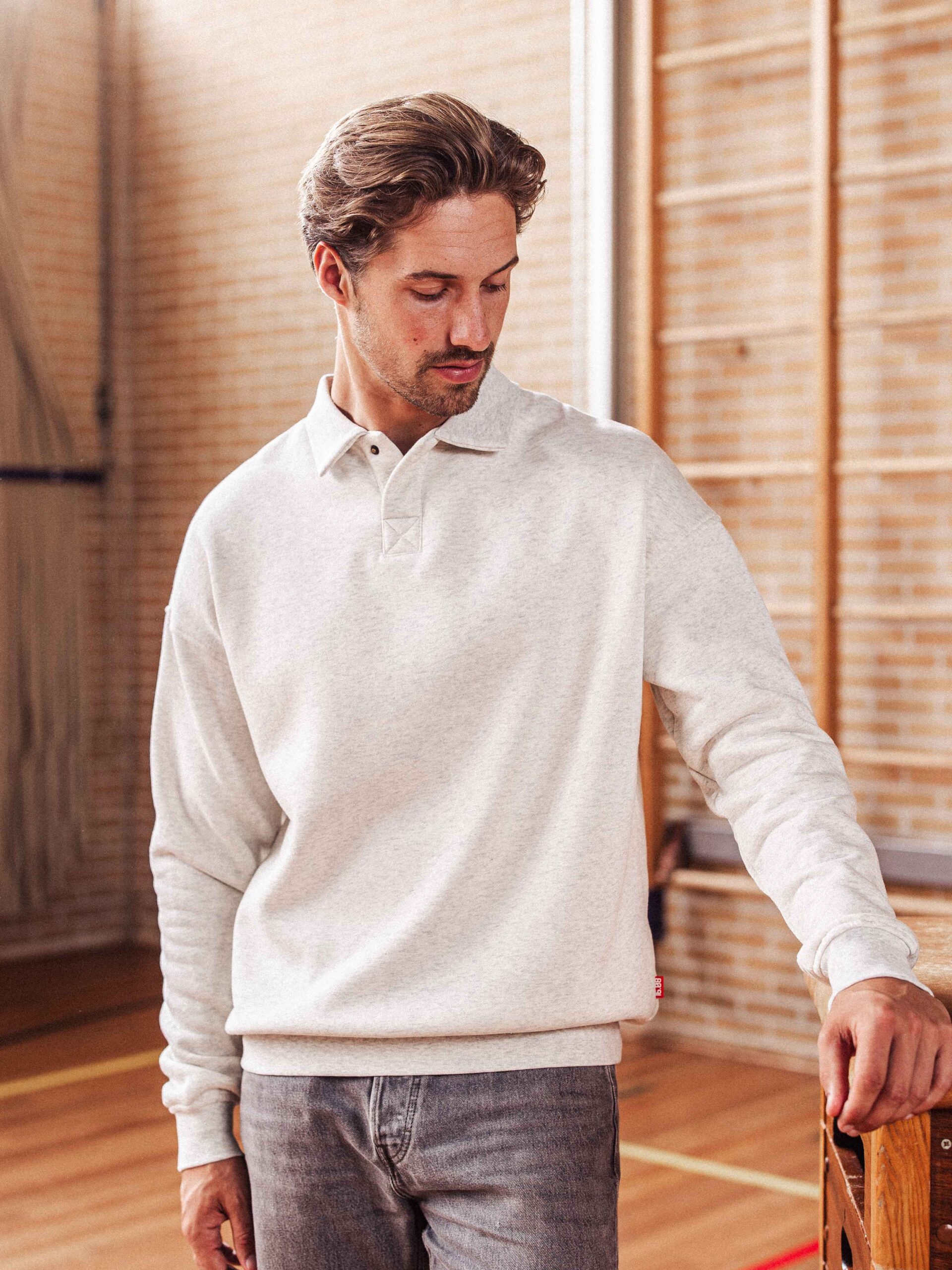 Grey Polo Sweater 1608 WEAR