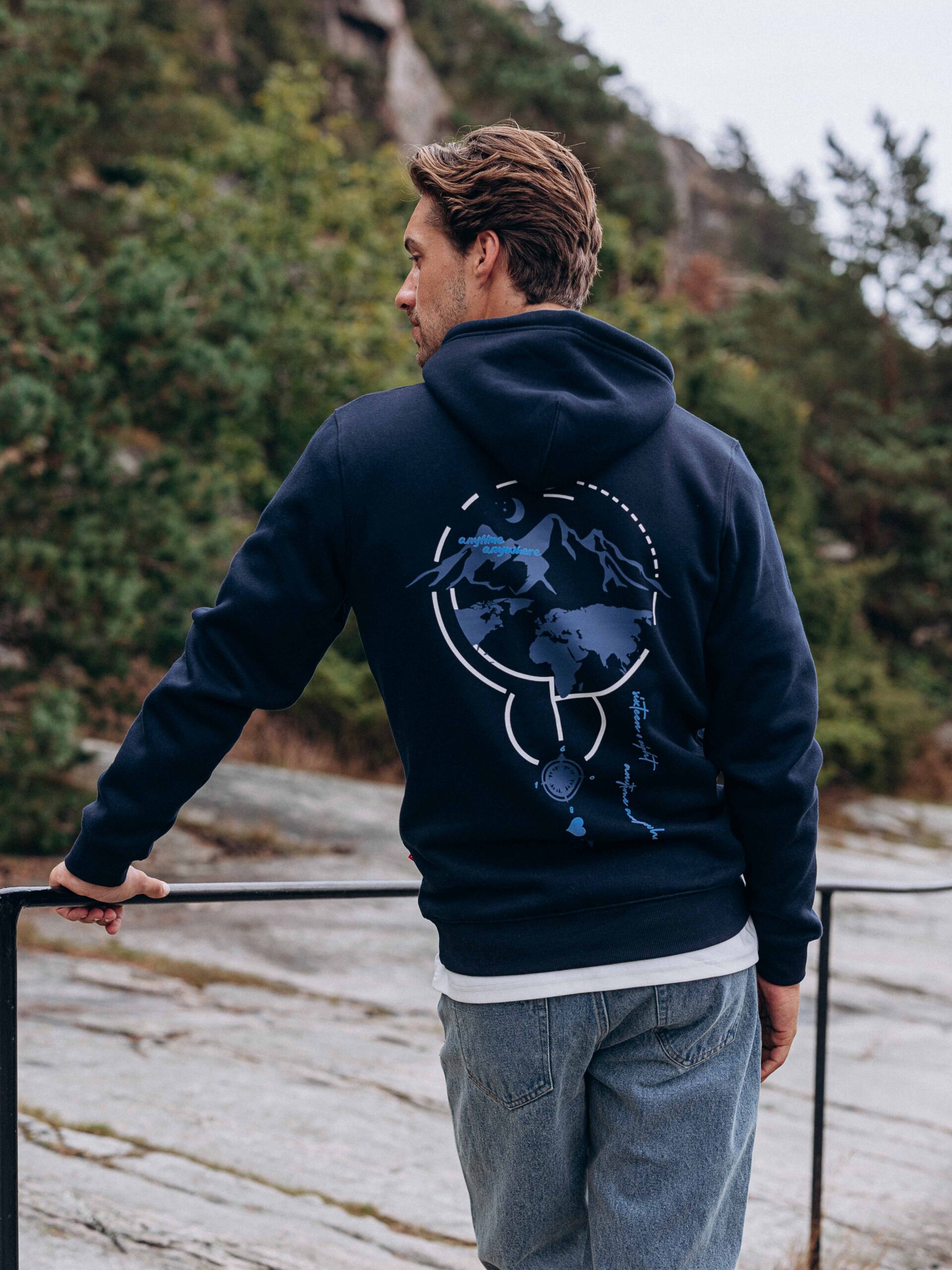 Navy Global Hoodie 1608 WEAR