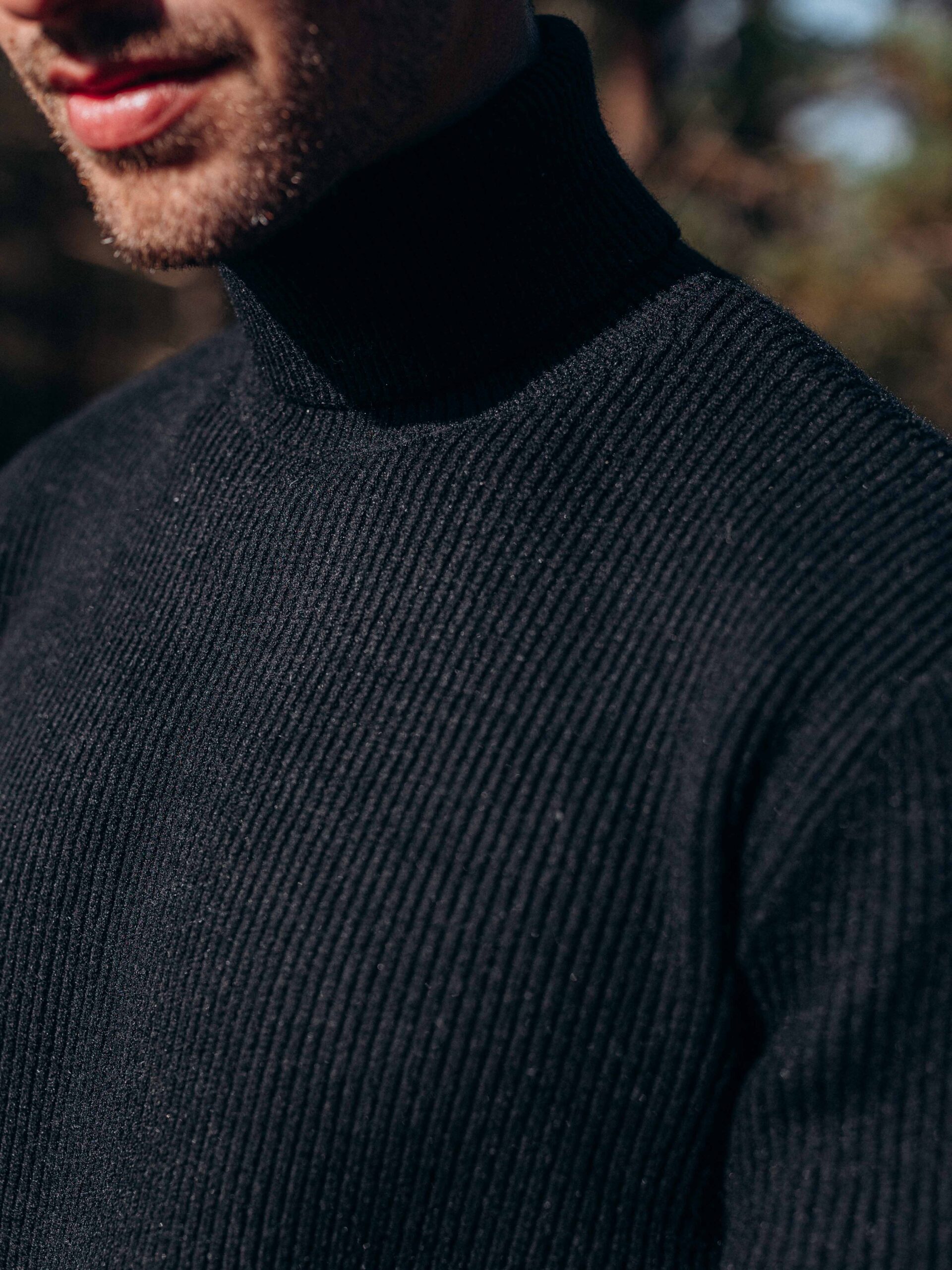 Black Knit Turtleneck 1608 WEAR