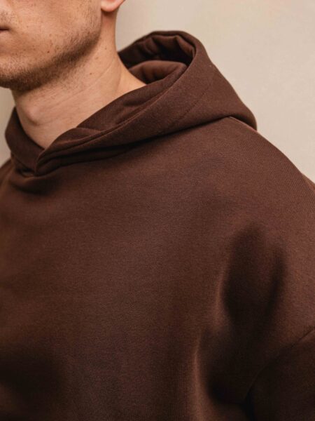 Brown Basic Oversized Hoodie