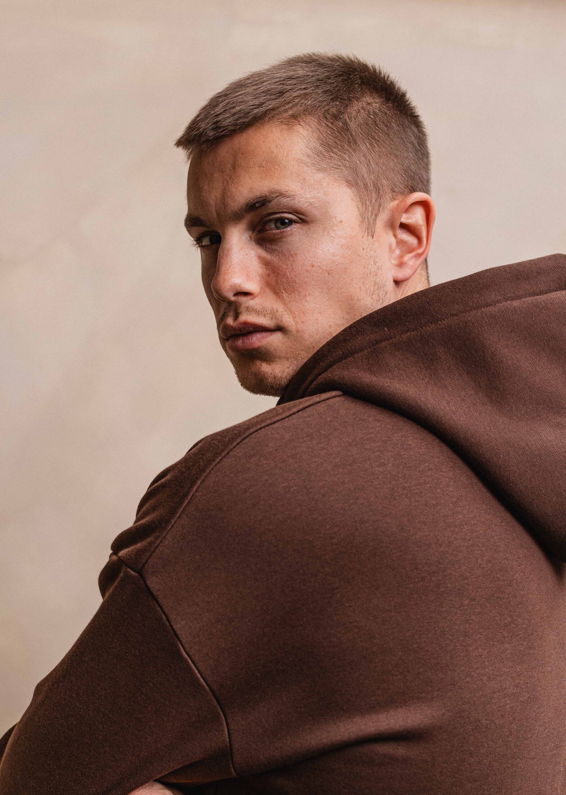 Brown Basic Oversized Hoodie 1608 WEAR