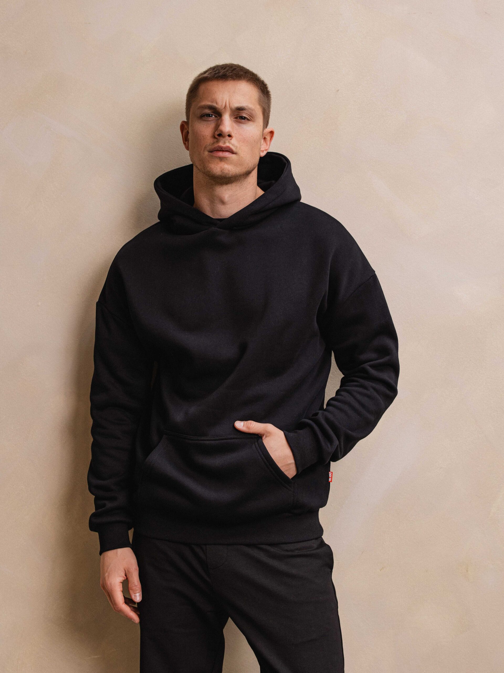 Black Basic Oversized Hoodie 1608 WEAR